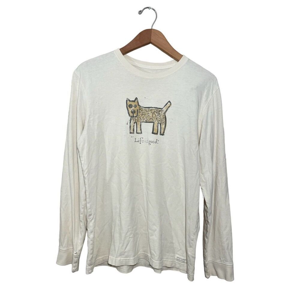 Life Is Good Women's T-Shirt Rocket Be The Person Your Dog Thinks You‎ Are Small